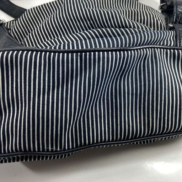 Vans womens hobo backpack Black and white fabric with black leather trim - Picture 6 of 16